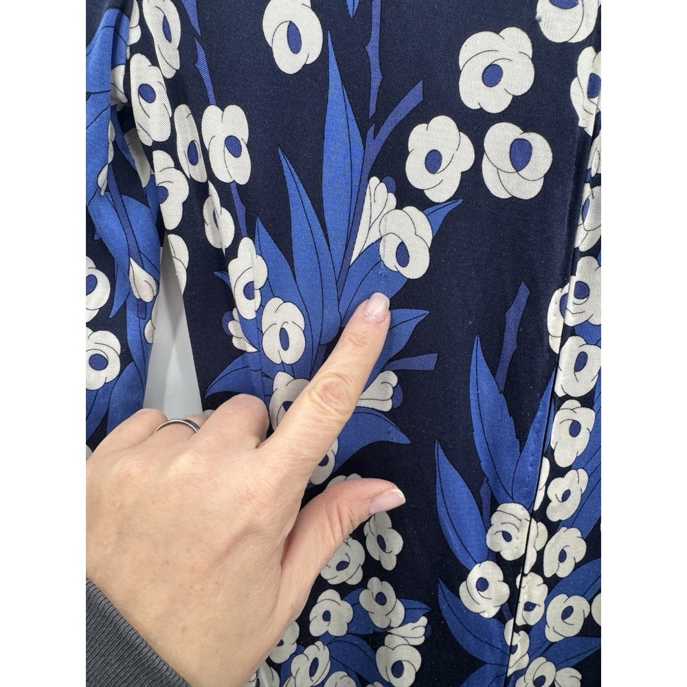 Vintage Averardo Bessi Womens 100% Silk Dress Large 10 Floral Italy Luxury Bloom - Picture 7 of 16